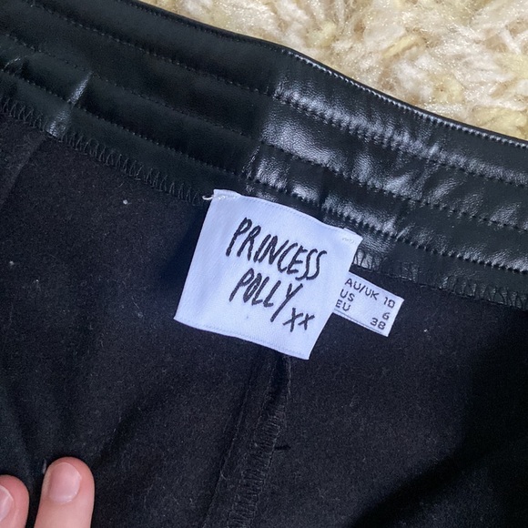 Princess Polly Love Club Black Faux Leather Pants - Picture 10 of 10